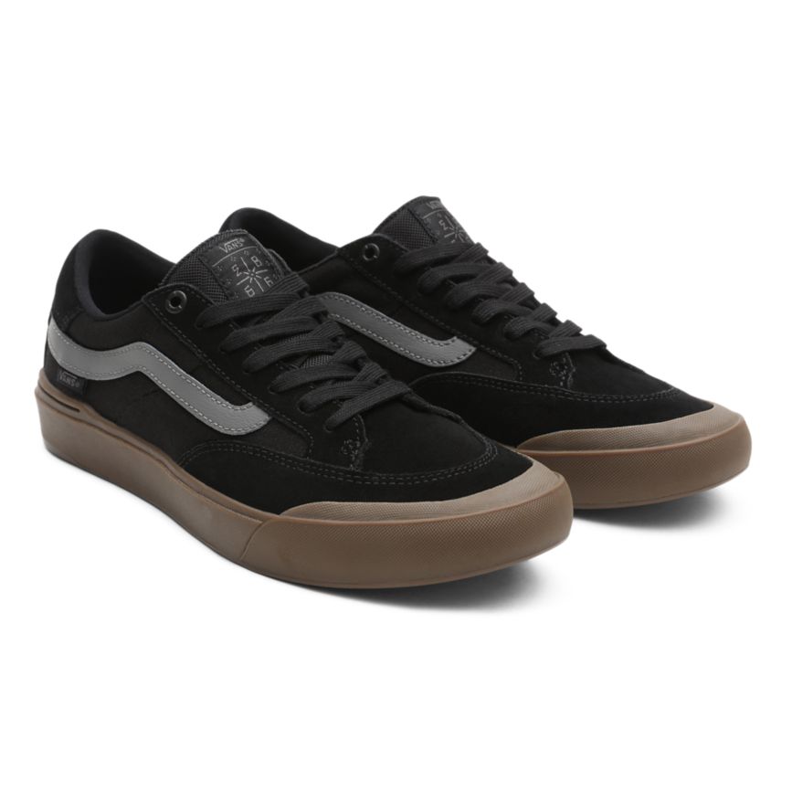 Men's Vans Berle Pro Skate Shoes India - Black [QU1439250]